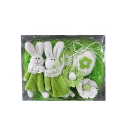 Zestaw 6 Zielonych Ozdób Wielkanocnych w Boksie, rozmiar 18x14cm