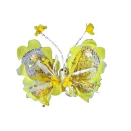 Żółty Sizalowy Motyl Do Powieszenia 18x12cm