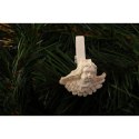 Białe Klamrki z Figurkami Aniołów 4.5 cm - Zestaw 6 sztuk