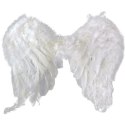 Białe Piórne Skrzydła Anioła do Zakładania na Ramiona 40x45cm