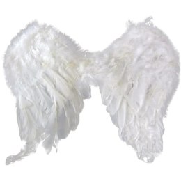 Białe Piórne Skrzydła Anioła do Zakładania na Ramiona 40x45cm