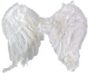 Białe Piórne Skrzydła Anioła do Zakładania na Ramiona 40x45cm