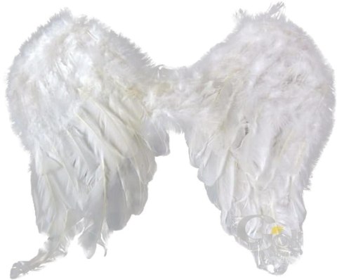Białe Piórne Skrzydła Anioła do Zakładania na Ramiona 40x45cm