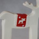 Biały Ceramiczny Renifer w Stylu Skandynawskim o Wysokości 16,5 cm