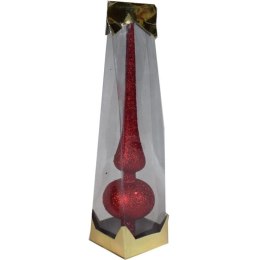 CZUBEK PLASTIKOWY NA CHOINKĘ SZPIC NA CHOINKĘ 30 CM CZERWONY