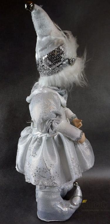 Ceramiczna Figurka Pierrot Dziewczynka z Ruchomymi Elementami i Pozytywką