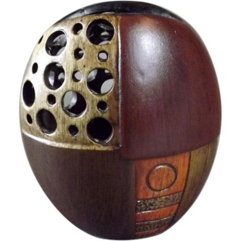 Ceramiczny Wazon w Odcieniach Brązu z Gumkami Antypoślizgowymi 18x15x9 cm