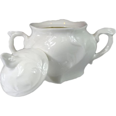 Cukierniczka Porcelanowa do Zestawu Stołowego Biały Elegancja