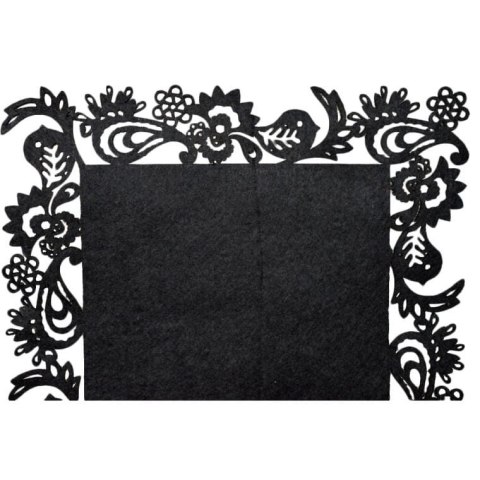 Czarny Bieżnik z Filcu 30x118cm