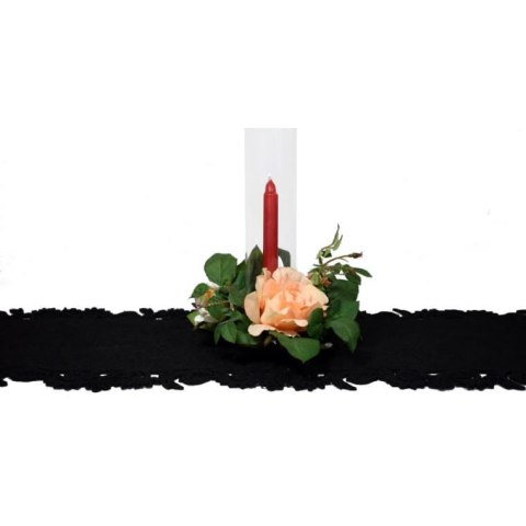 Czarny Bieżnik z Filcu 30x118cm