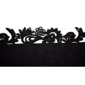 Czarny Bieżnik z Filcu 30x118cm