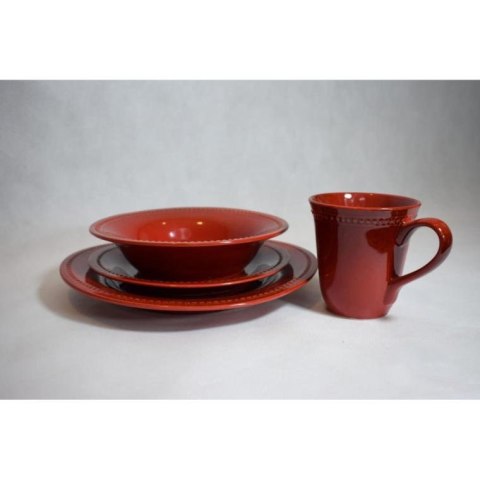 Czerwony Talerzyk Deserowy z Kolekcji Modularnej, Bezpieczny dla Zmywarki i Mikrofalówki, 21,5 cm