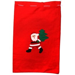 Czerwony Worek na Prezenty 40x30 cm z Materiału