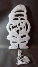 Dekoracja Świetlna Mikołaj z 35 Lampkami, Kolor Biały, 40x23cm, Zasilanie Sieciowe