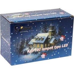 Dekoracja Świetlna Zewnętrzna Niebieska - 100 LED, Łączna, Wysoko Odporna na Warunki Atmosferyczne, Energooszczędna, z Gniazdem 