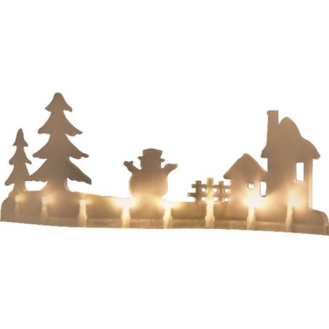 Dekoracja świetlna 8 led Świecznik z Bałwanem na baterie