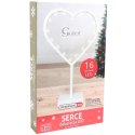 Dekoracja świetlna serce led 38 cm białe