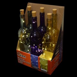 Dekoracyjna Butelka z Lampkami LED Żółta - Zasilanie Bateryjne