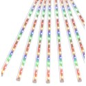 Dekoracyjne Meteory Świetlne LED Multi Kolor 10 sztuk, 60cm, Do Użytku Zewnętrznego
