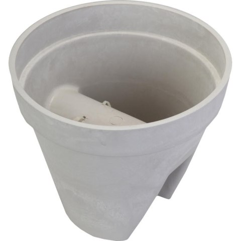 Donica na balustradę Goliat w kolorze jasnoszarym, odporna na warunki atmosferyczne