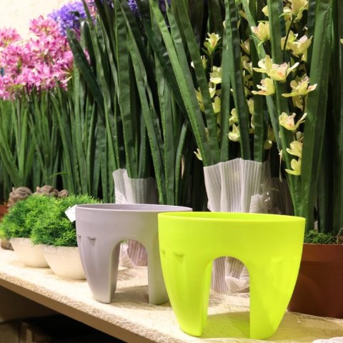 Doniczka na Balustradę Mrozoodporna i UV-Odporna Szara 20x26 cm LS7001S/Szary