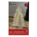 Drewniana Choinka 3D z LED, Zasilana Bateryjnie