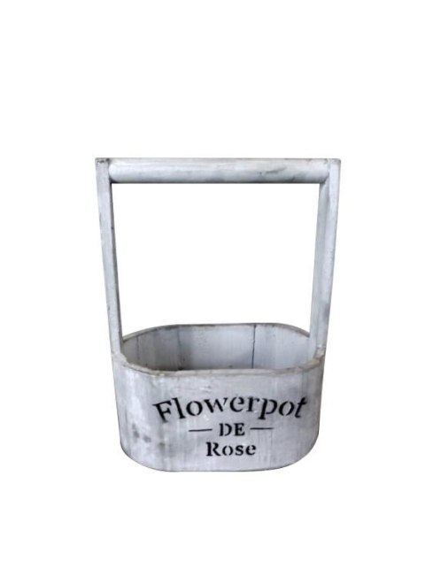 Drewniana szara osłonka z uchwytem 25x18x11 cm