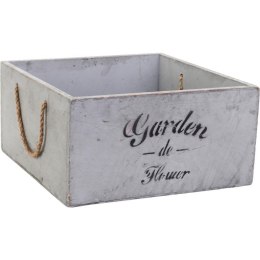 Duża Osłonka Drewniana Vintage z Uchwytami na Kwiaty i Zioła Garden