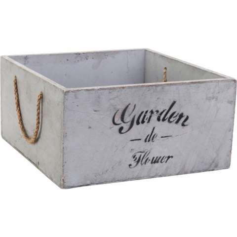 Duża Osłonka Drewniana Vintage z Uchwytami na Kwiaty i Zioła Garden