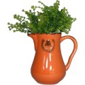 Dzbanek ceramiczny w kolorze pomarańczowym 20 cm