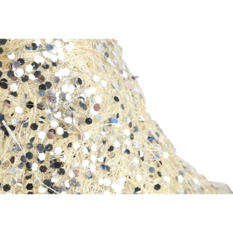 Dzwon z sizalu biały ze srebrnym brokatem