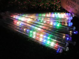 Kolorowe Meteory Świetlne na Zewnątrz - Dekoracyjne Lampy LED 100cm, zestaw 10 sztuk.