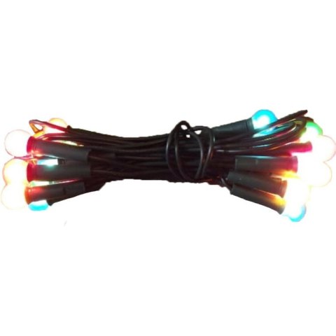 Kolorowe Perłowe Lampki Choinkowe 20L na Zielonym Kablu 1.4m 220V-240V do Użytku Wewnętrznego