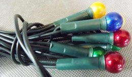 Kolorowe Perłowe Lampki Choinkowe 20L na Zielonym Kablu 1.4m 220V-240V do Użytku Wewnętrznego