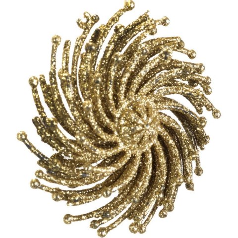 Komplet 3 brokatowych ozdób złotych