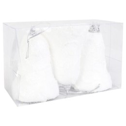 Komplet 3 dzwonków śnieżnych z brokatem 7 cm