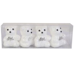 Komplet 4 niedźwiadków śnieżnych 7 cm