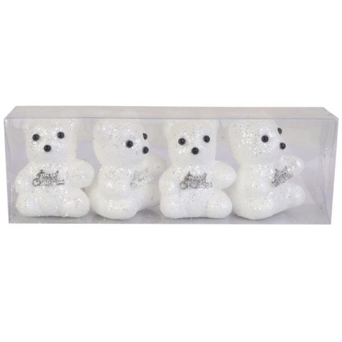 Komplet 4 niedźwiadków śnieżnych 7 cm