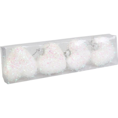 Komplet 4 serc styropianowych opalizujących 6 cm