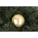 Komplet 6 bombek plastikowych z dekorem złotych
