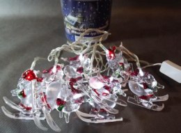 Komplet 8 LED Lamp Mikołajów na Przezroczystym Kablu, Długość 1.5m, 220V-240V do Użytku Wewnętrznego