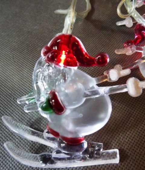 Komplet 8 LED Lamp Mikołajów na Przezroczystym Kablu, Długość 1.5m, 220V-240V do Użytku Wewnętrznego