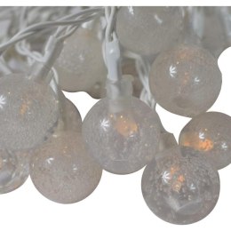 Lampki LED w kształcie kul białe, bateryjne, 20 sztuk, do użytku wewnętrznego