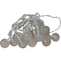 Lampki LED w kształcie kul białe, bateryjne, 20 sztuk, do użytku wewnętrznego