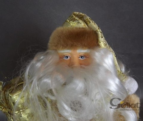 Mikołaj w Złotej Szacie Dekoracja Świąteczna 30X20CM