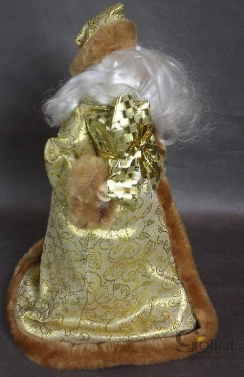 Mikołaj w Złotej Szacie Dekoracja Świąteczna 30X20CM