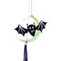 Nietoperz zawieszka z fioletowo-czarnymi wstążkami