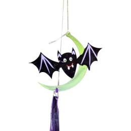 Nietoperz zawieszka z fioletowo-czarnymi wstążkami