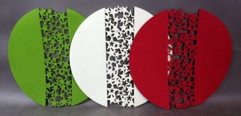 Okrągła Serweta Filcowa Koloru Kremowego o Średnicy 30cm