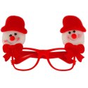 Okulary świąteczne z bałwankami.